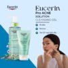 Gel rửa mặt Eucerin ProACNE Solution Cleansing Gel giúp làm sạch sâu bụi bẩn, bã nhờn và hỗ trợ giảm mụn. Công thức dịu nhẹ, không chứa xà phòng, phù hợp cho da dầu mụn và da nhạy cảm.