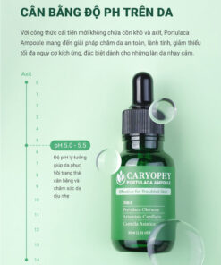 Serum Caryophy Portulaca Ampoule Giảm Mụn, Se Lỗ Chân Lông giảm mụn, làm dịu làn da, hỗ trợ se khít lỗ chân lông và cân bằng độ PH cho da dầu mụn