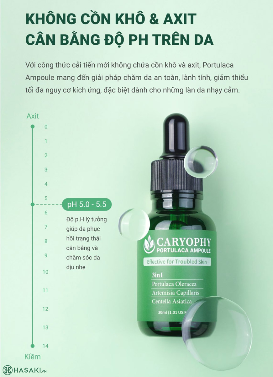 serum-caryophy-giam-mun-mo-tham-se-lo-chan-long-30ml Serum Caryophy Portulaca Ampoule Giảm Mụn, Se Lỗ Chân Lông giảm mụn, làm dịu làn da, hỗ trợ se khít lỗ chân lông và cân bằng độ PH cho da dầu mụn